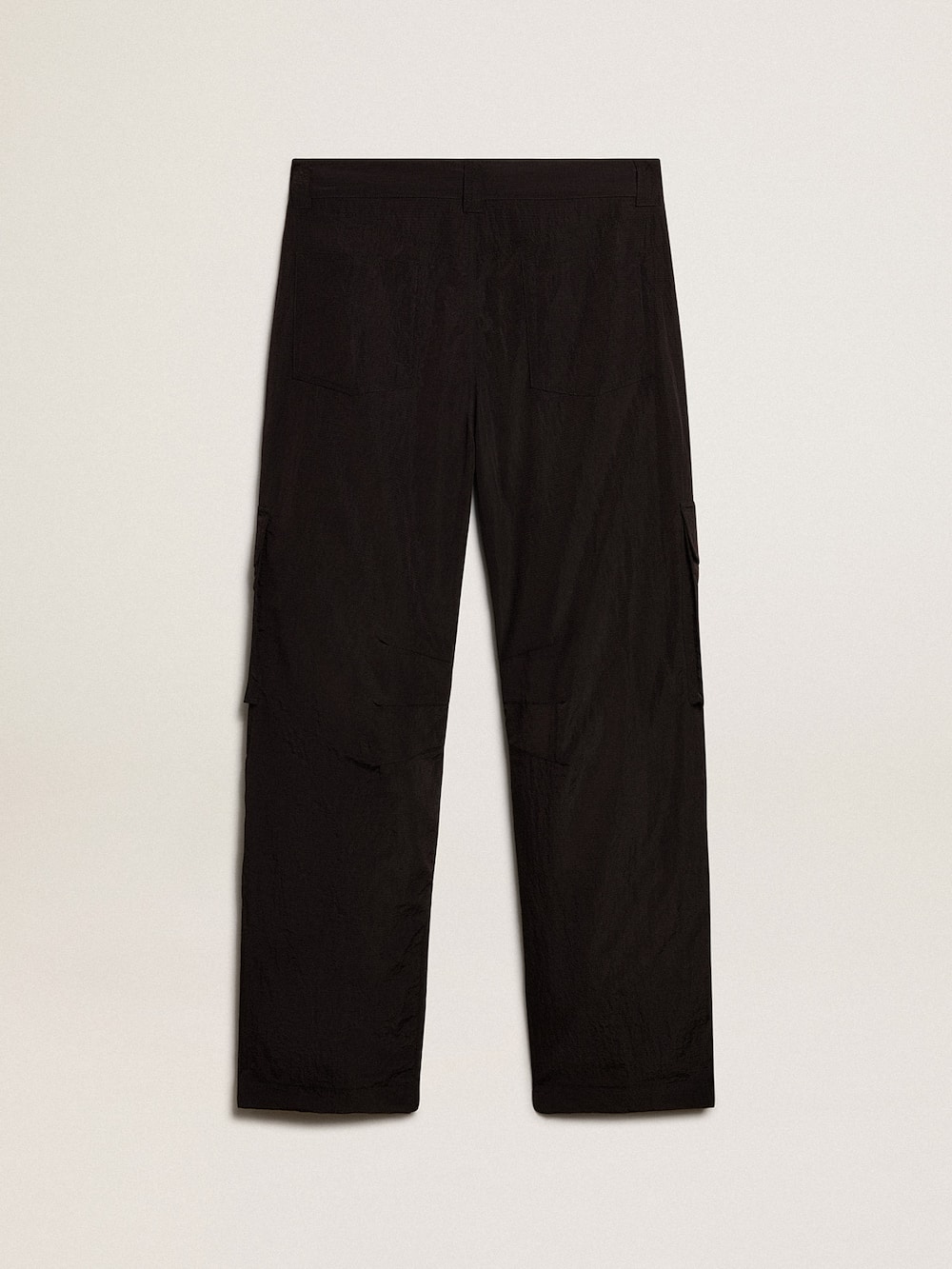 Golden Goose - Pantalone cargo in ripstop nylon di colore nero in 