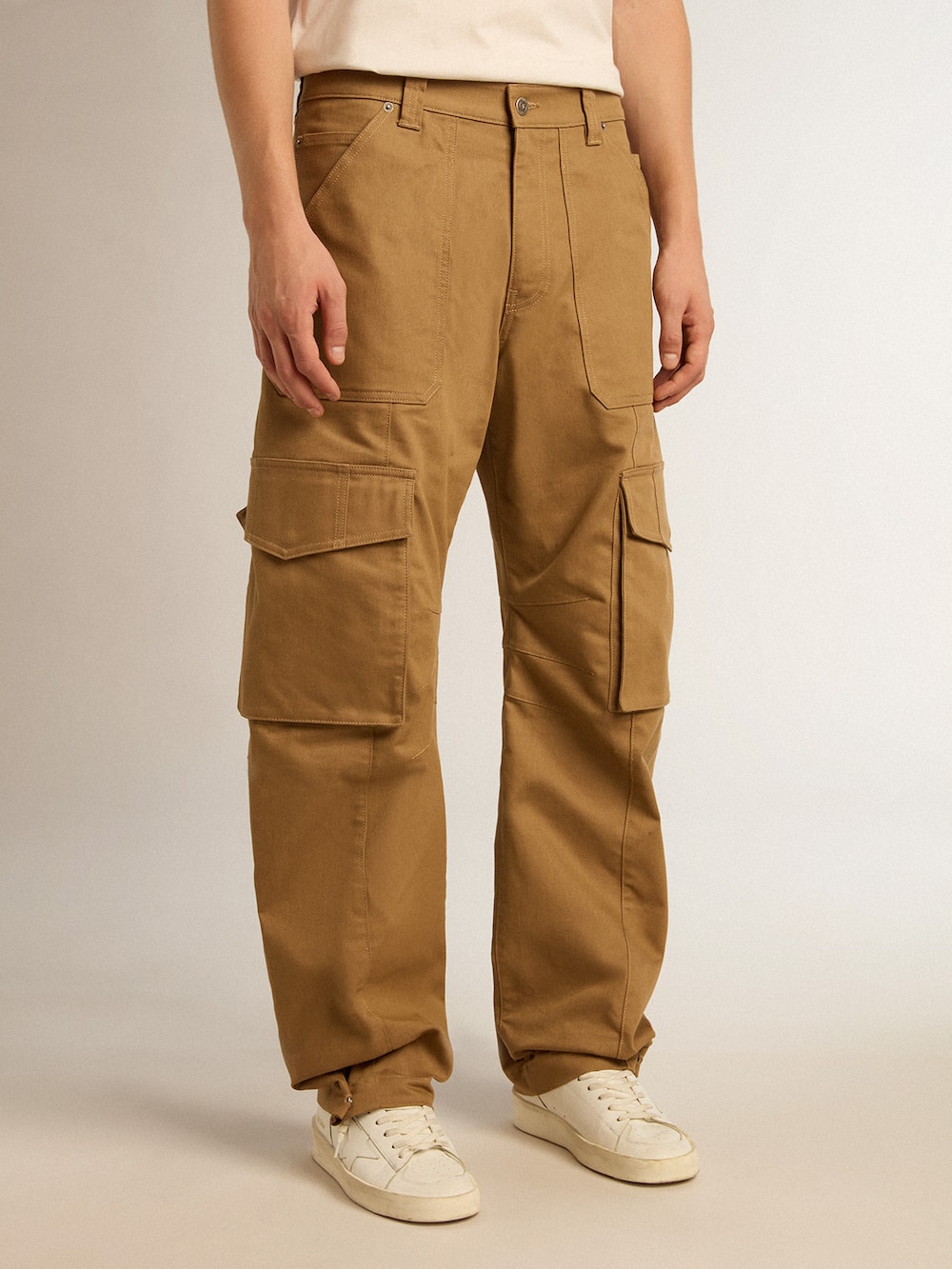Golden Goose - Beige khaki cargo pants in 