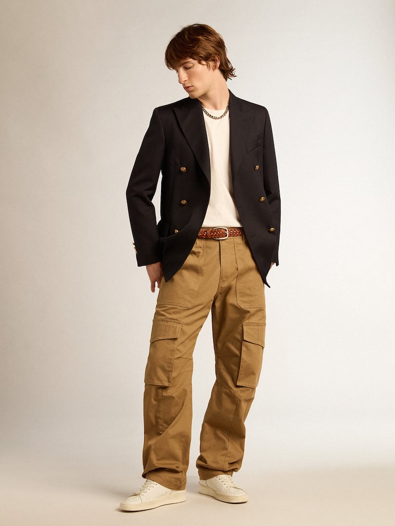 Golden Goose - Pantalon cargo kaki beige in 