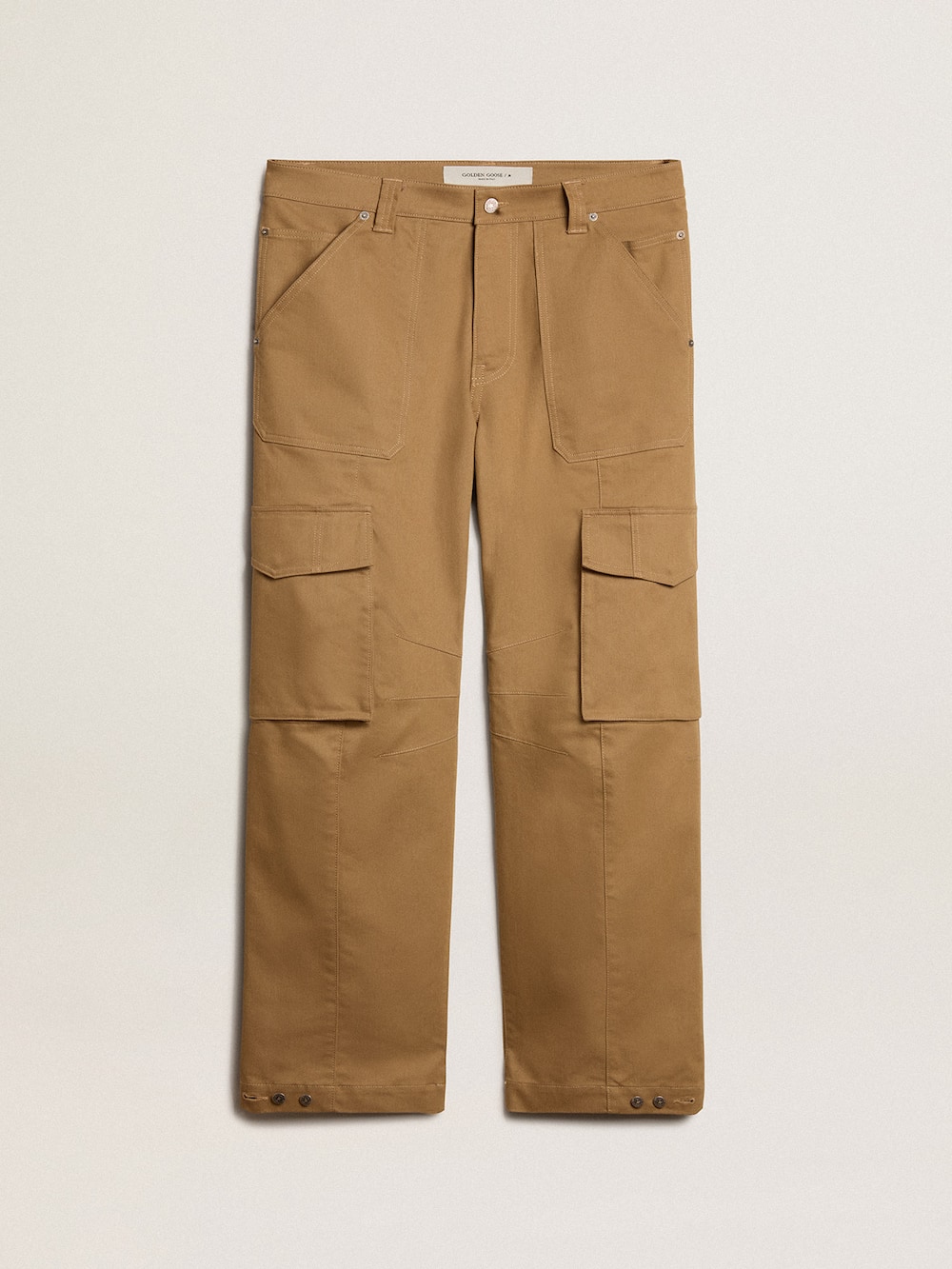 Golden Goose - Pantalone cargo color khaki beige in 