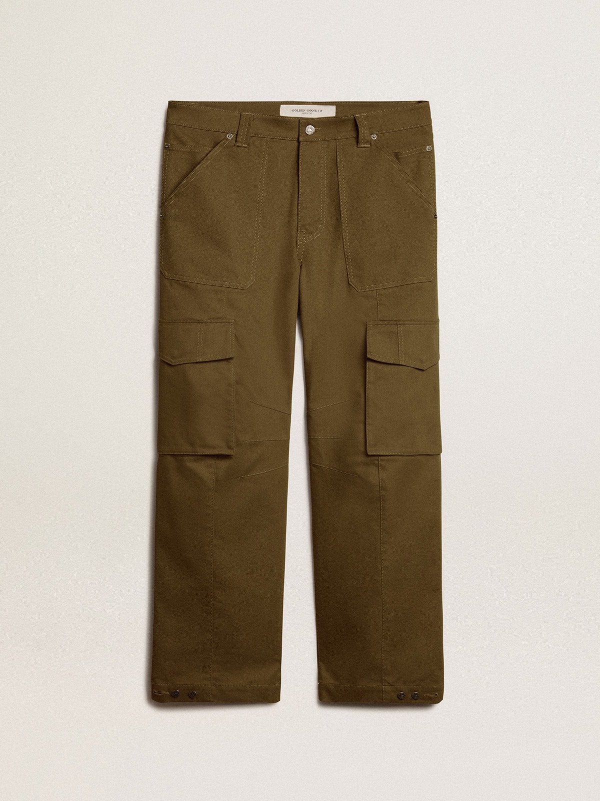 Golden Goose - Pantalón cargo color verde oliva in 