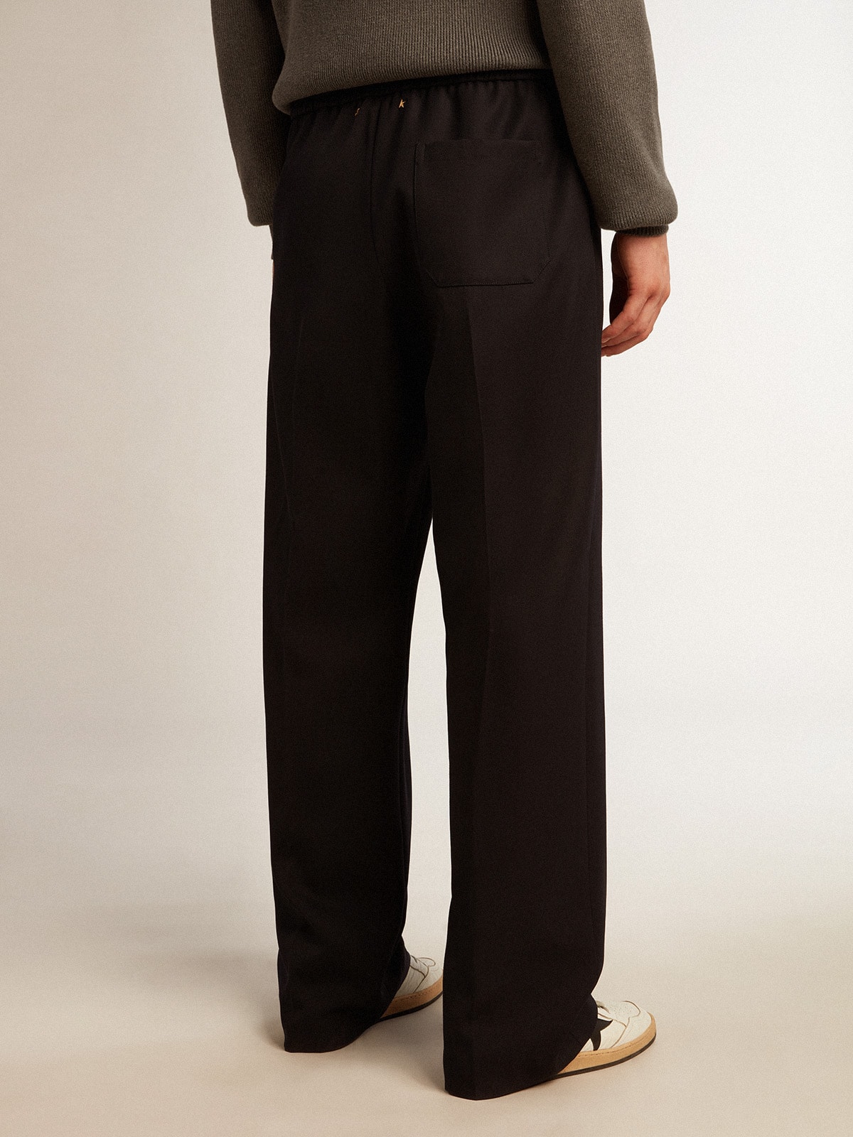 Golden Goose - Men’s joggers in dark blue wool in 