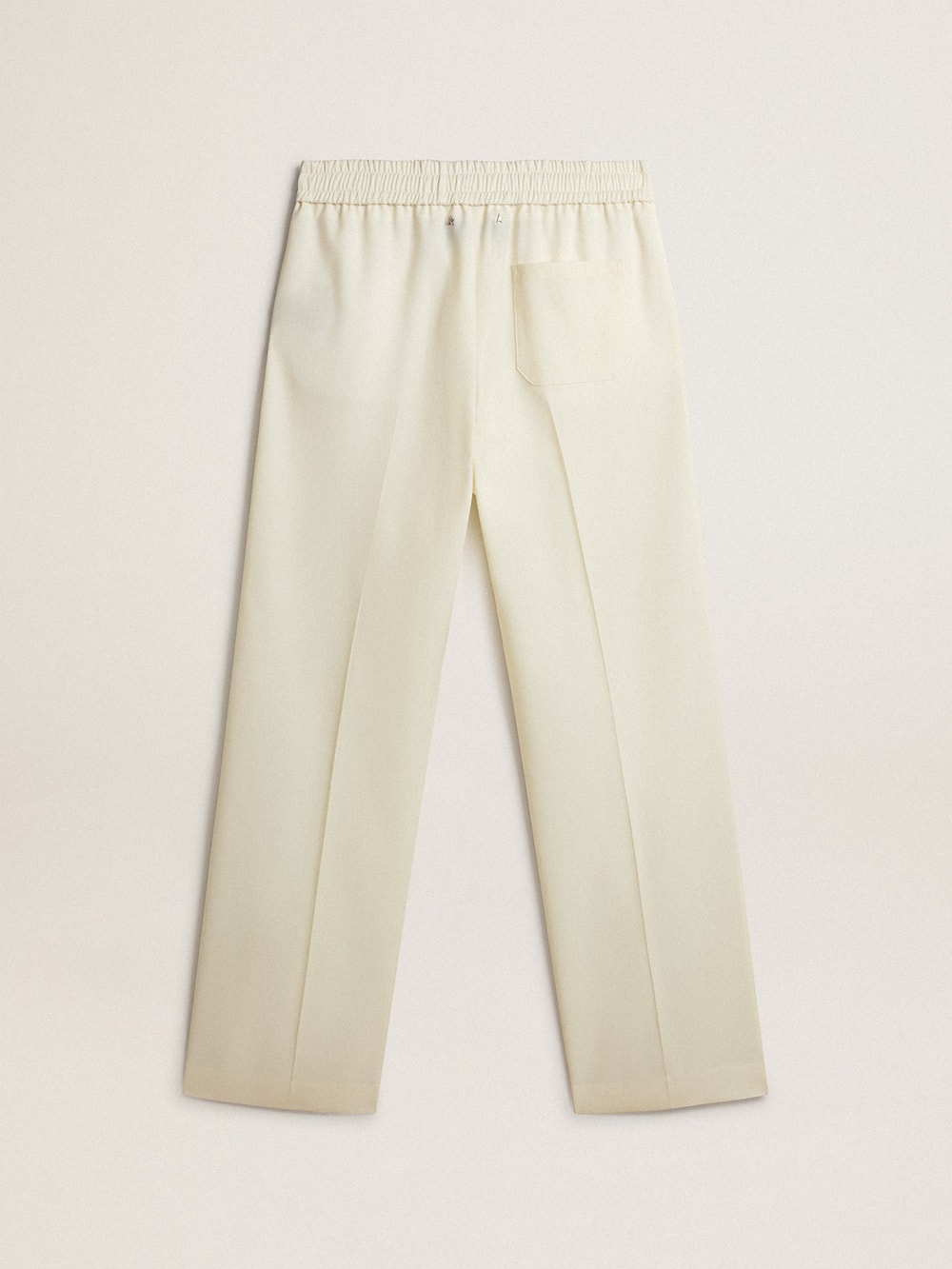Golden Goose - Pantalon de jogging homme en gabardine de laine blanc vieilli in 