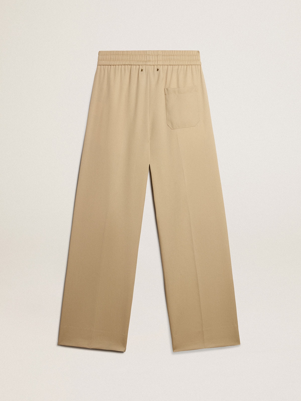 Golden Goose - Men’s sand-colored joggers with pocket on the back in 