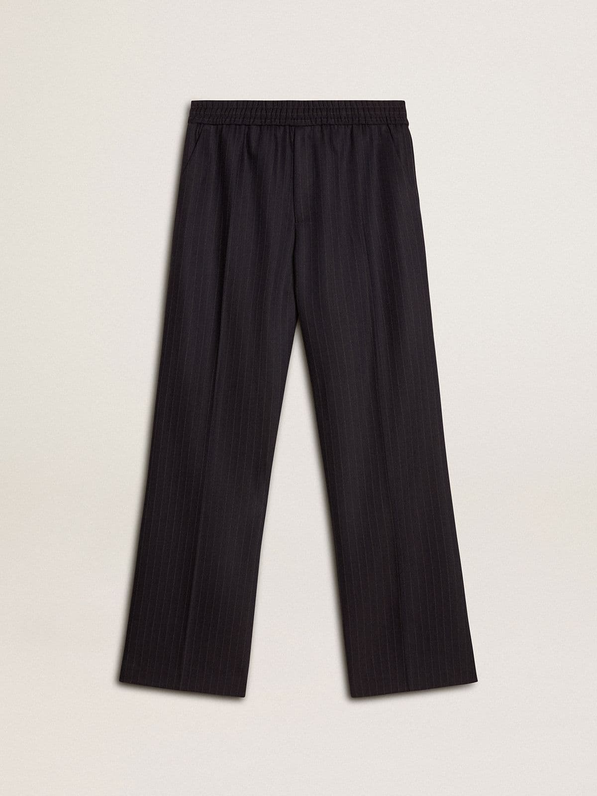 Golden Goose - Men's wool joggers with vertical thin stripes in 