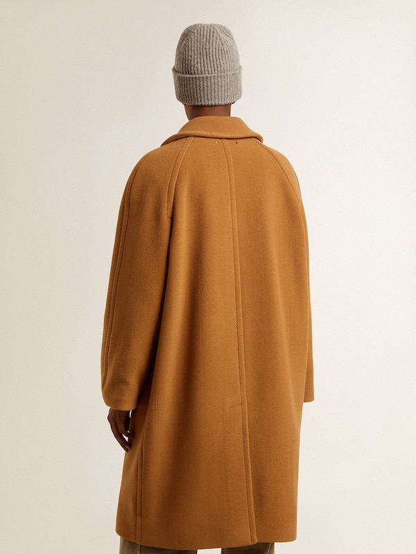 Golden Goose - Men's single-breasted coat in tobacco in 