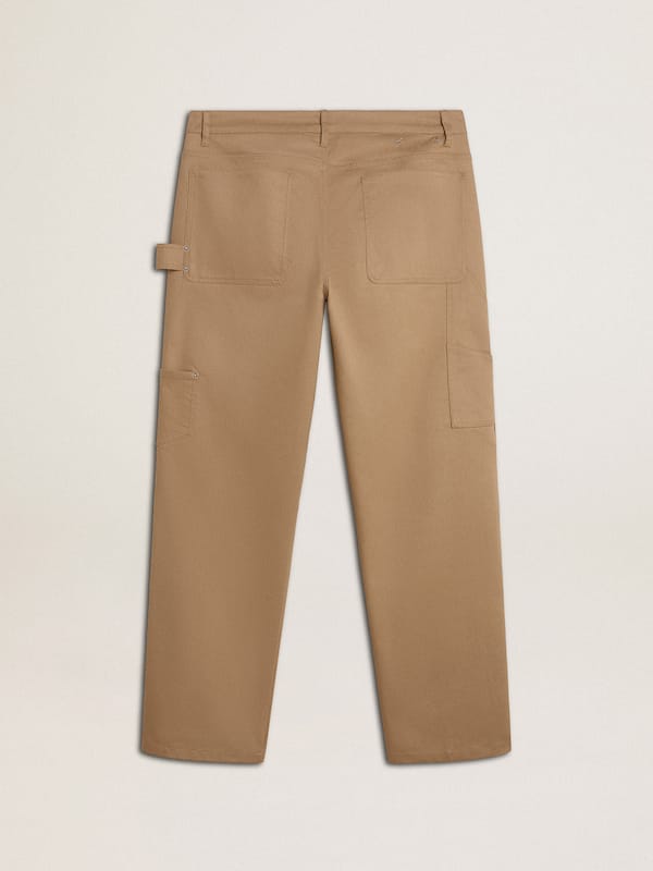 Golden Goose - Men's beige pants with patches  in 
