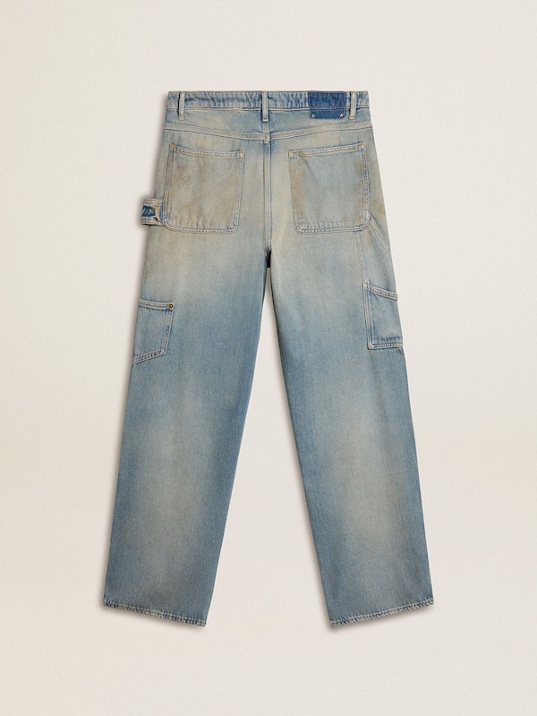 Golden Goose - Men's distressed sand-washed jeans in 