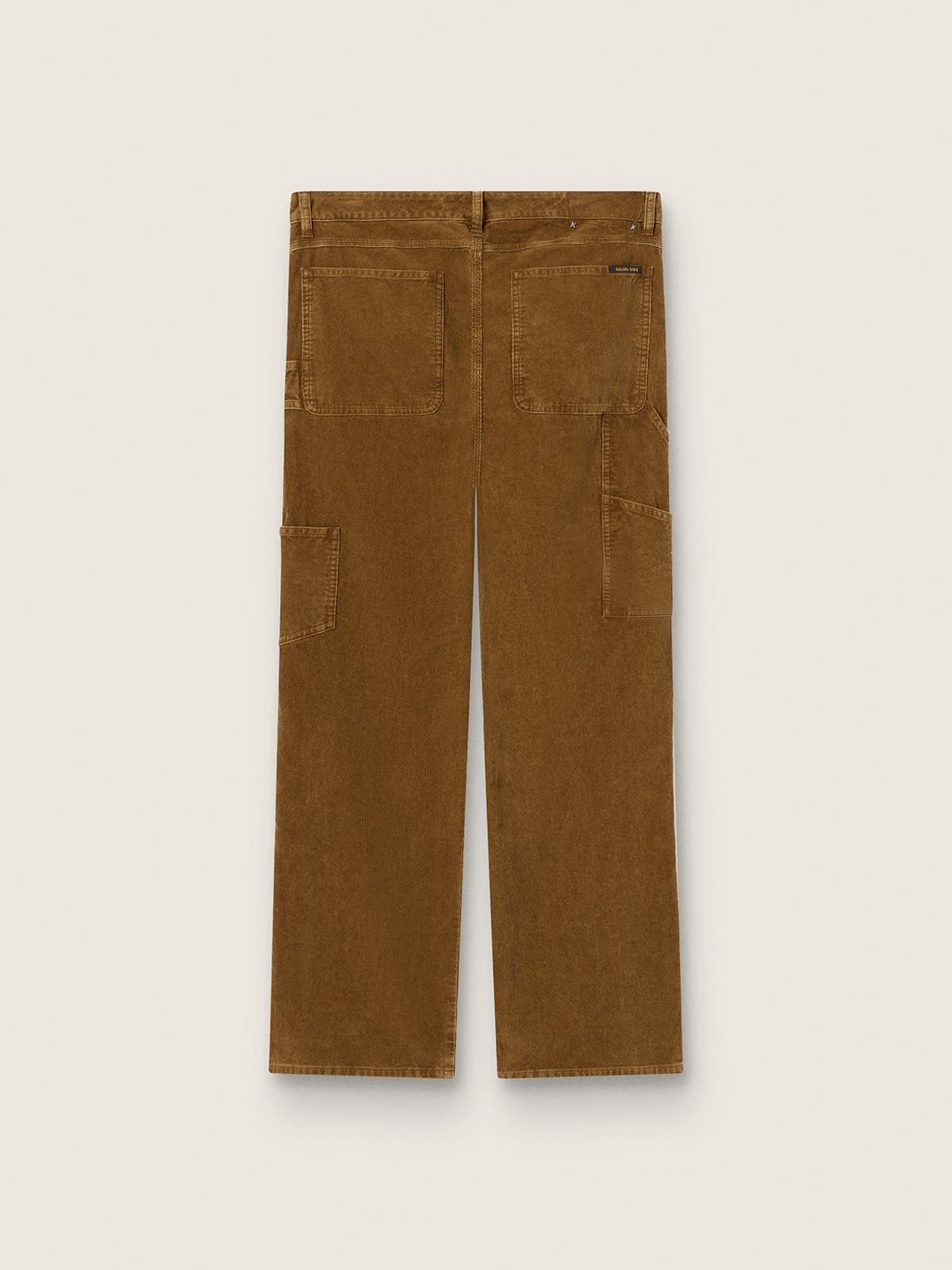 Men's amber-colored corduroy pants