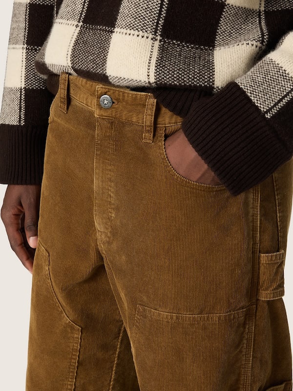 Golden Goose - Bernsteinfarbene Herrenjacke aus Rippensamt in 
