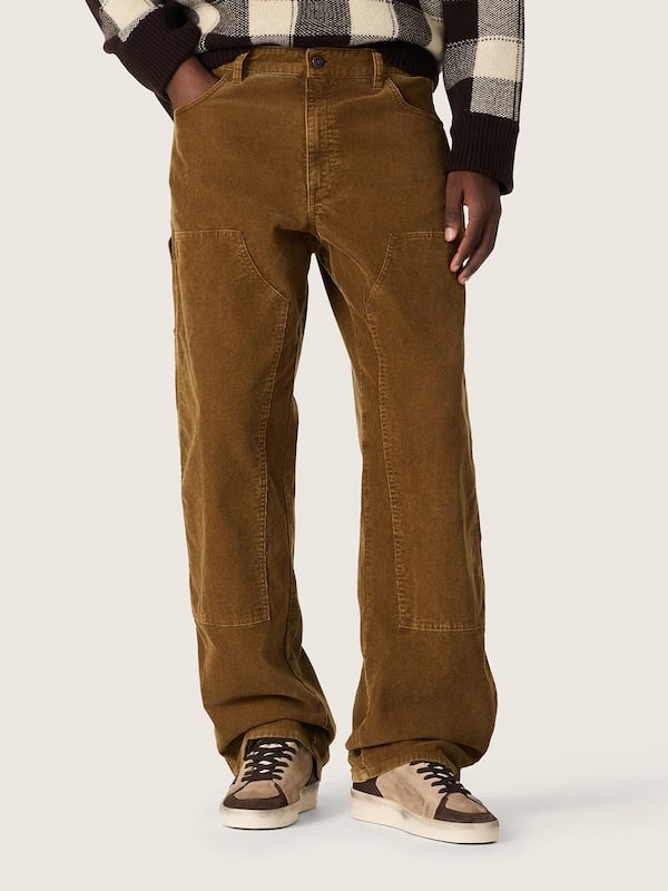 Golden Goose - Bernsteinfarbene Herrenjacke aus Rippensamt in 