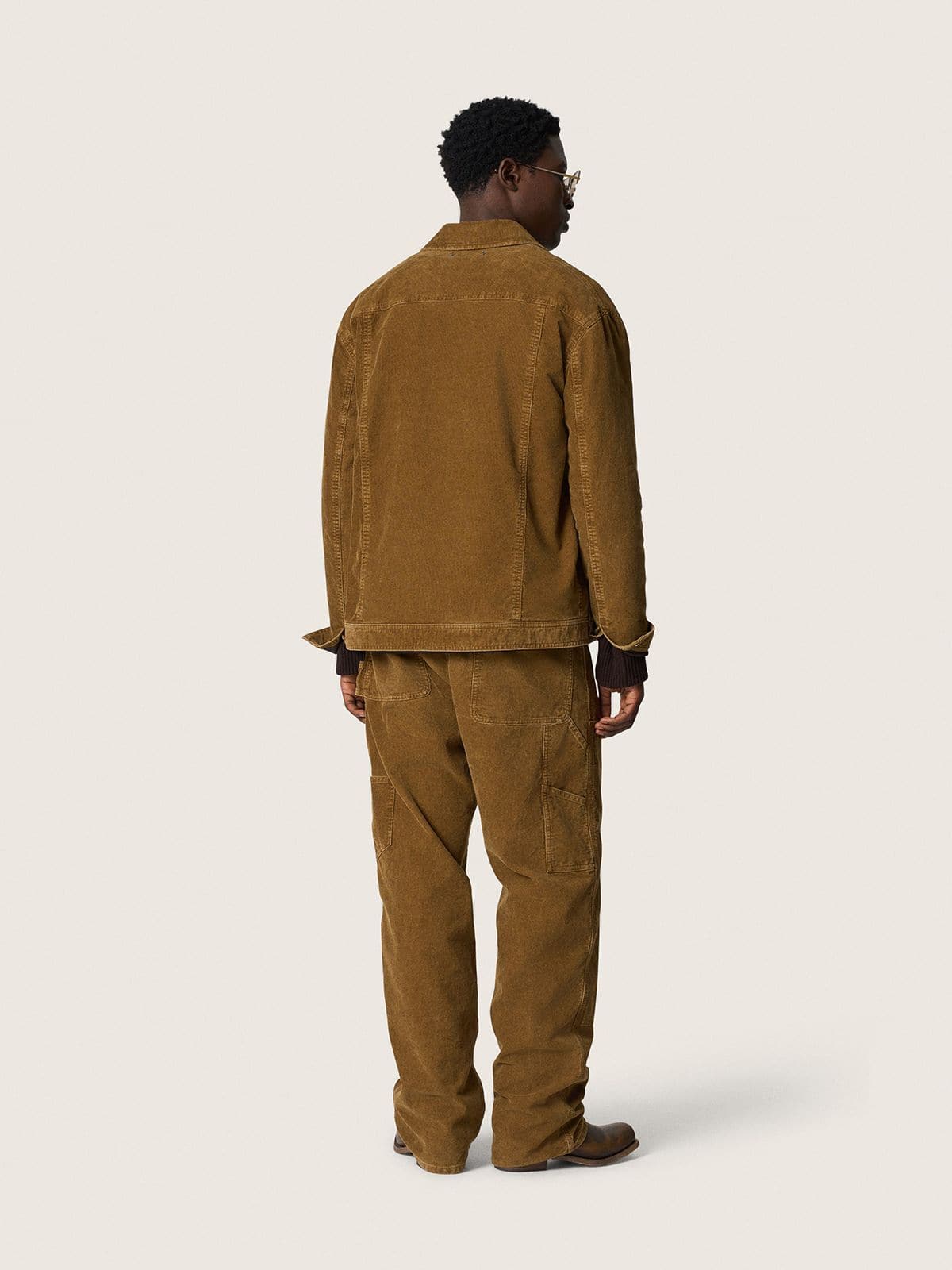 Golden Goose - Pantalon homme en velours c&ocirc;tel&eacute; ambre in 