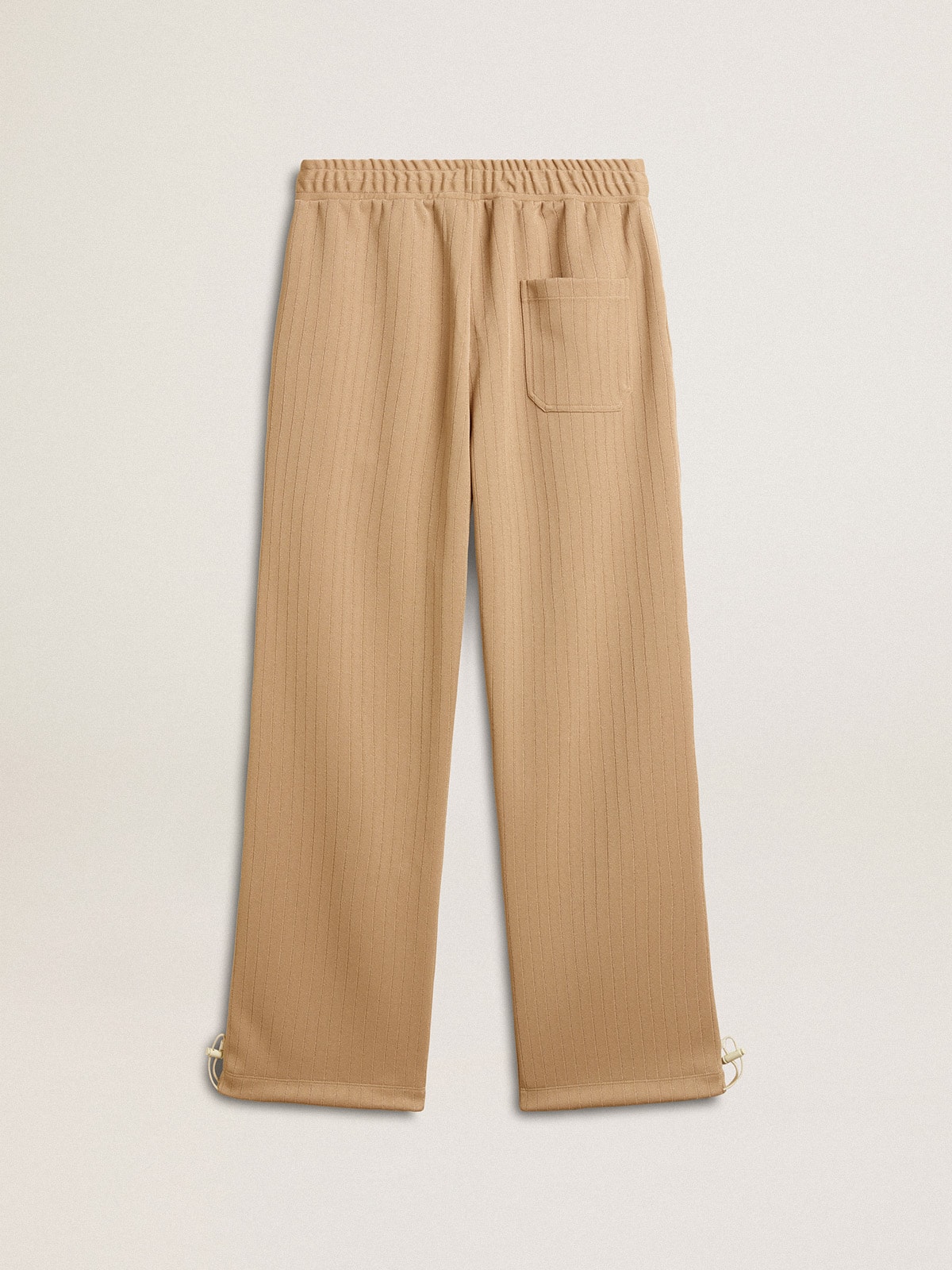 Golden Goose - Men’s light beige joggers with white logo in 