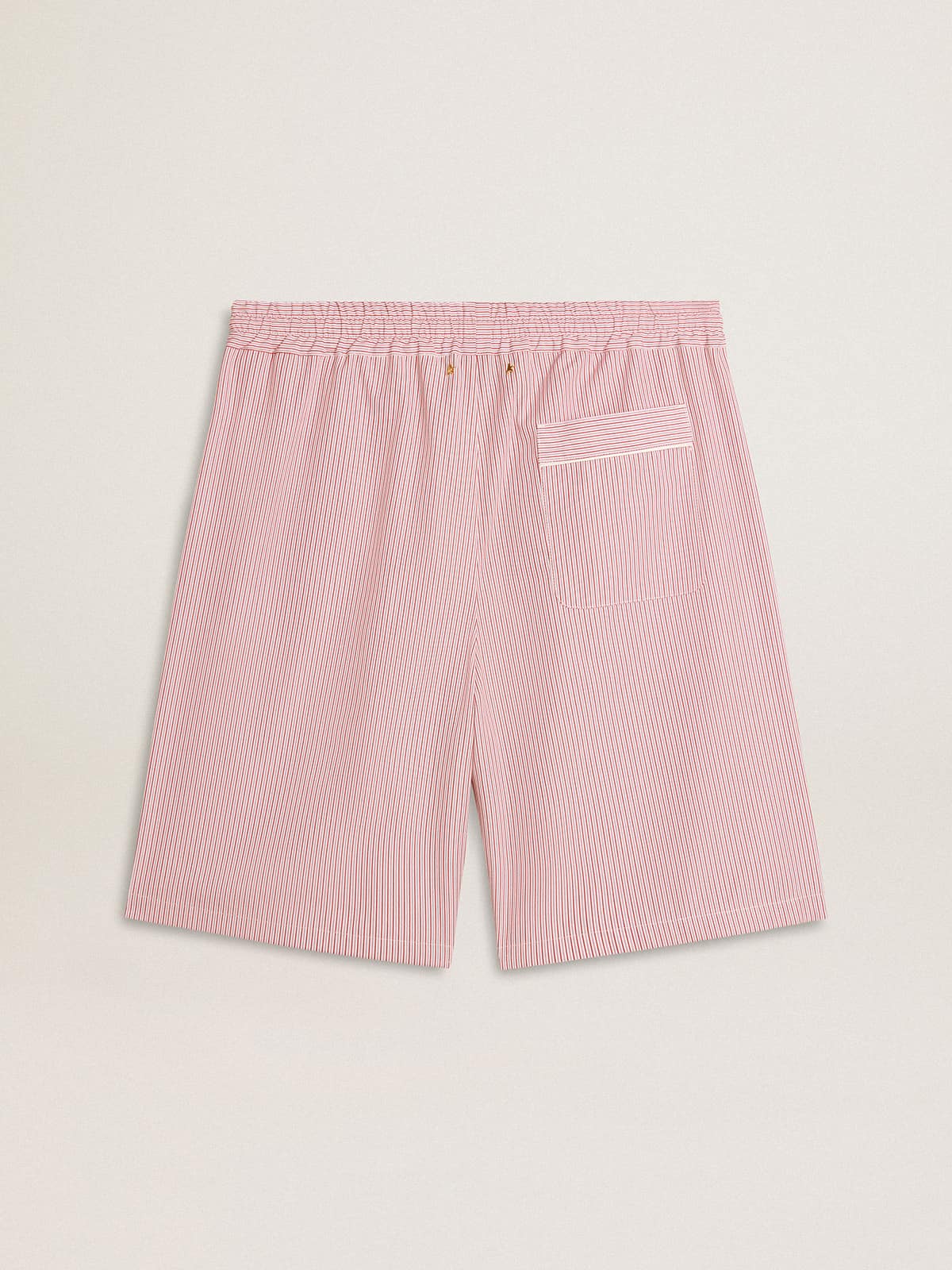 Golden Goose - Bermuda shorts in striped cotton poplin in 