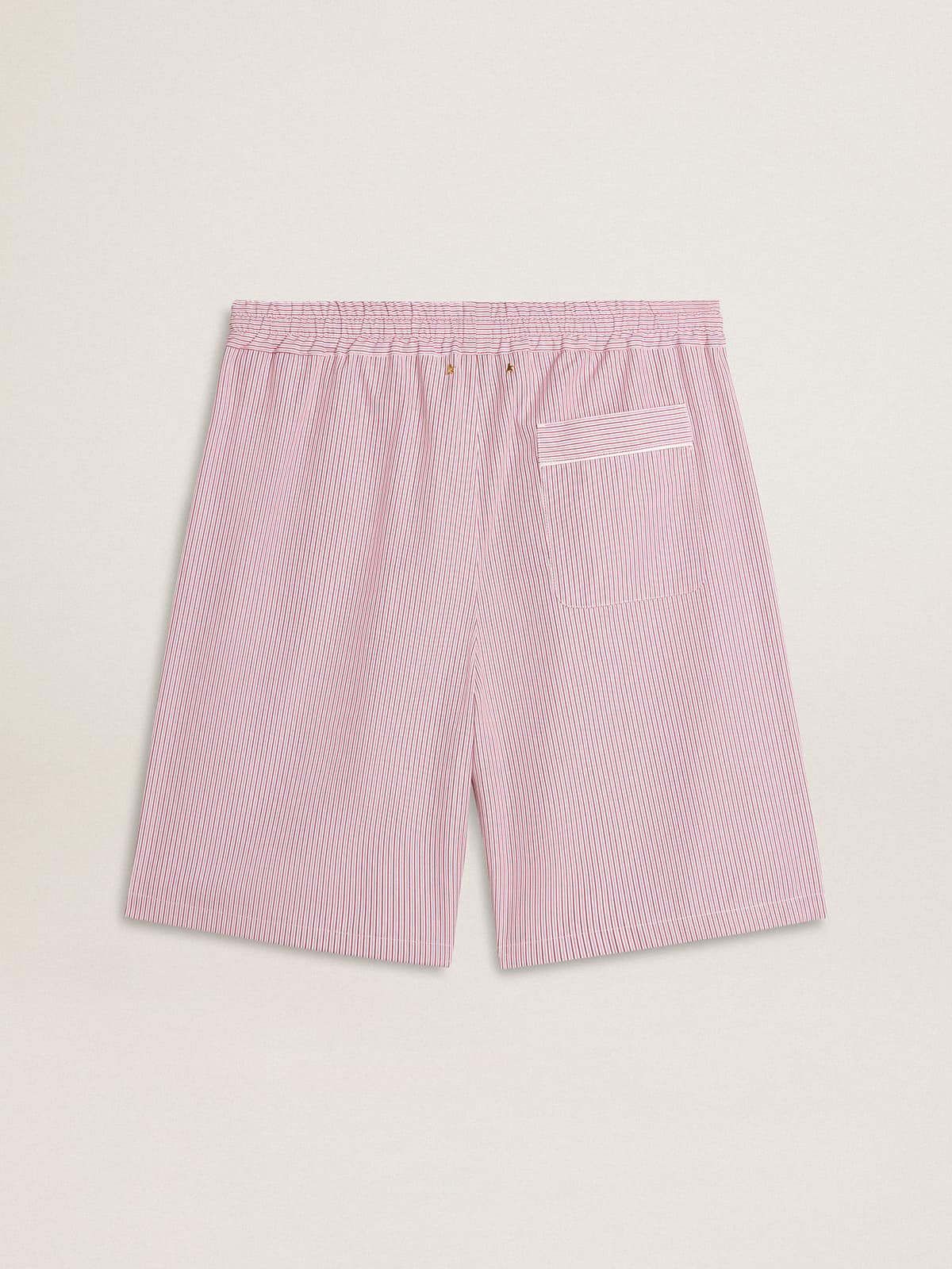 Golden Goose - Bermuda shorts in striped cotton poplin in 