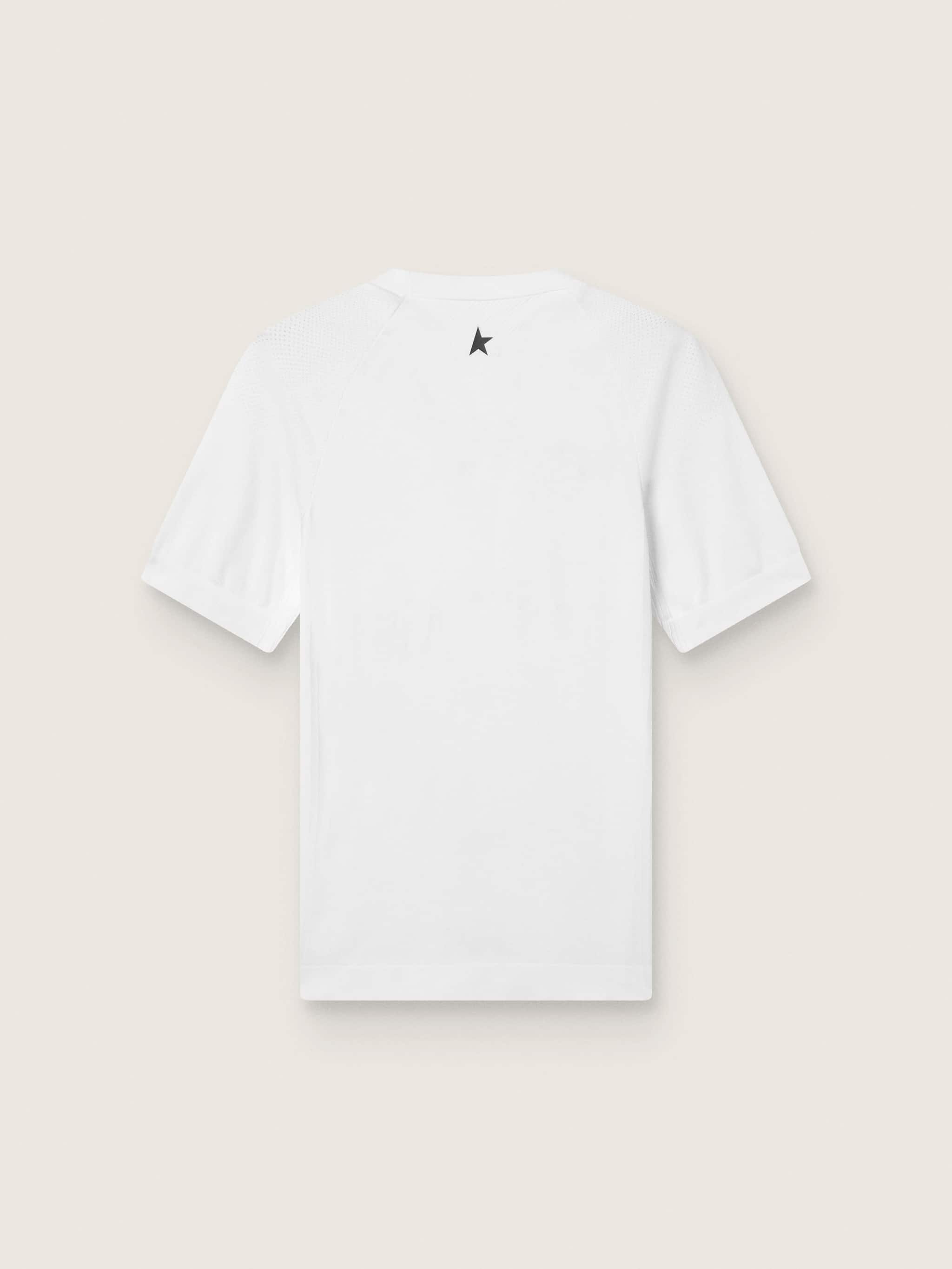 Golden Goose - T-shirt sportiva bianca da uomo slim fit in 