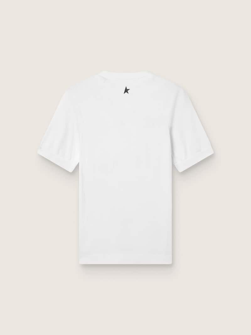 Golden Goose - T-shirt de sport slim blanc pour homme in 
