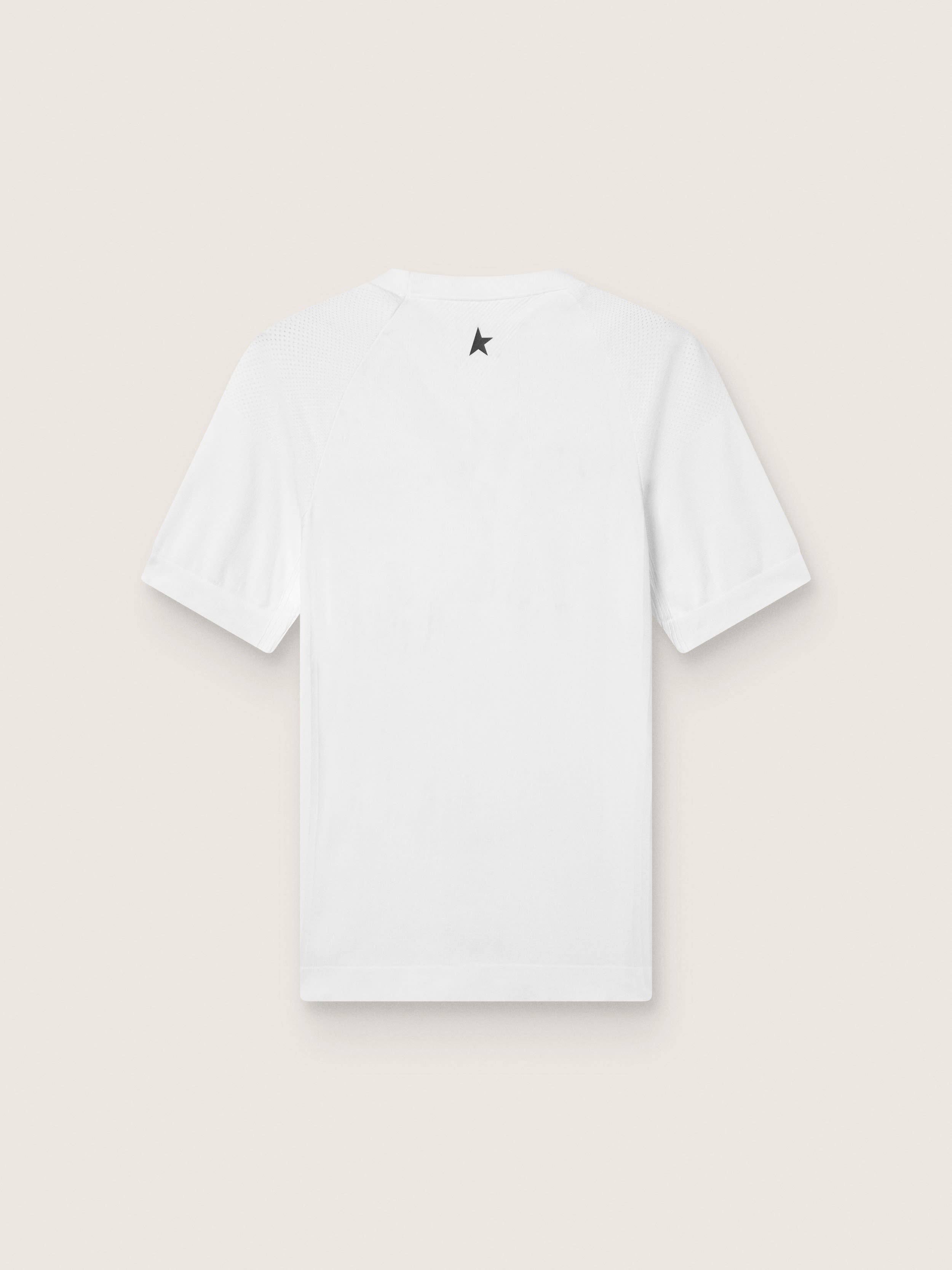 Golden Goose - T-shirt sportiva bianca da uomo slim fit in