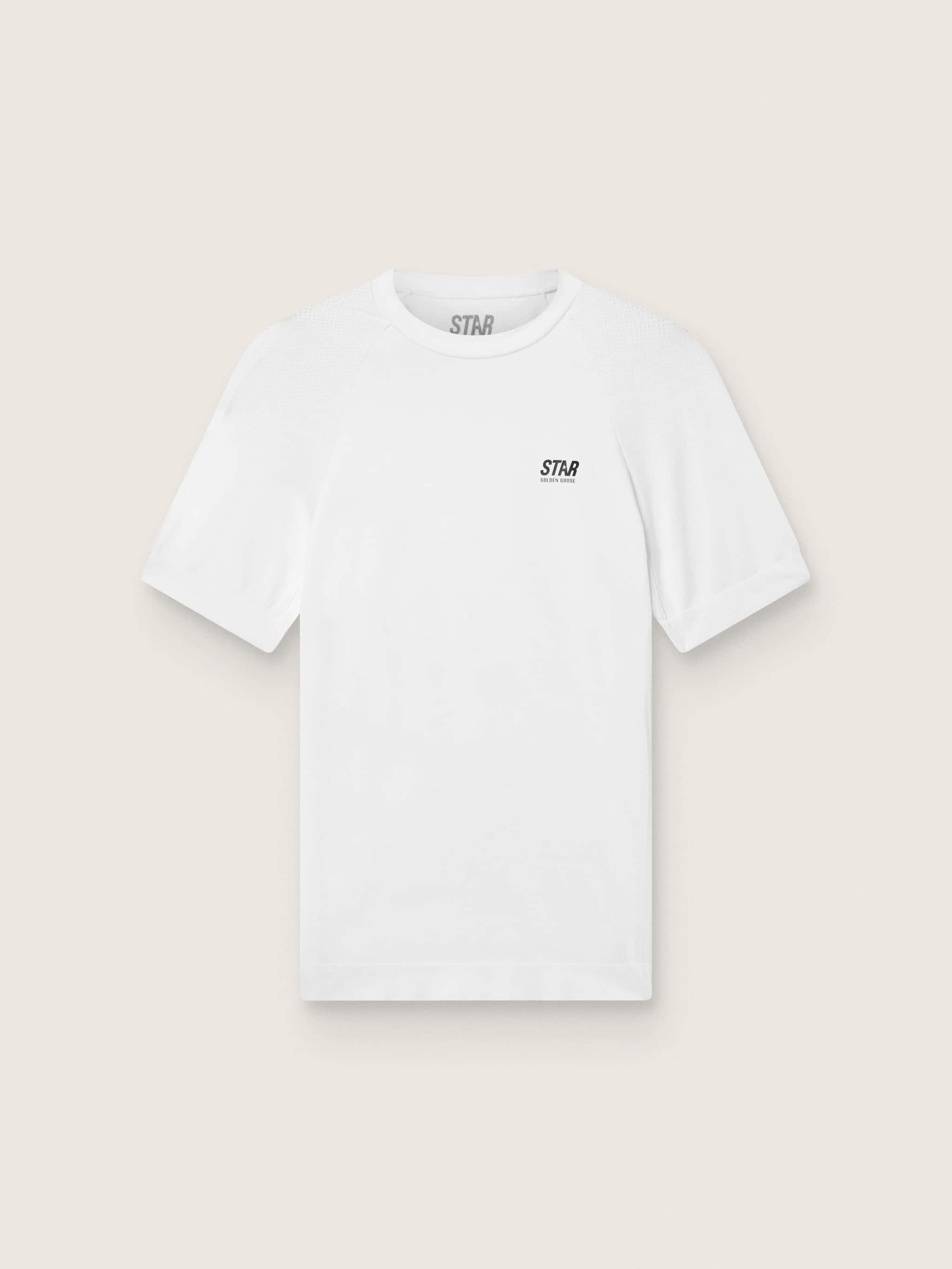 Golden Goose - T-shirt sportiva bianca da uomo slim fit in 