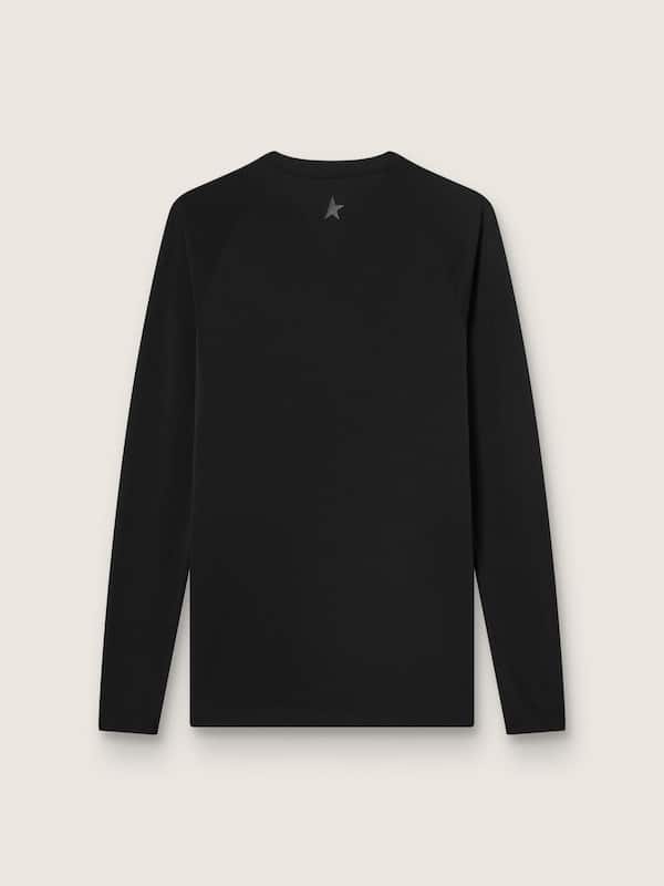 Golden Goose - Men's black long-sleeve sports top in 