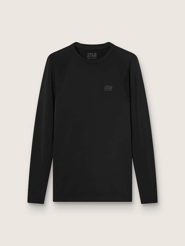 Golden Goose - Men's black long-sleeve sports top in 