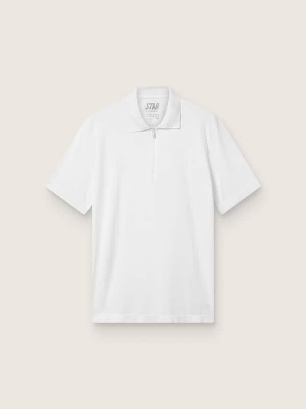 Golden Goose - Men's white sports zipped polo shirt in 