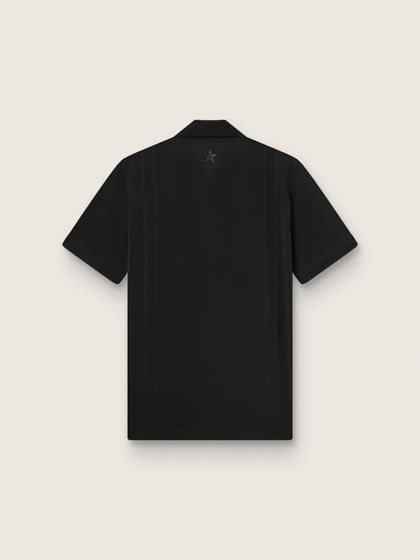 Golden Goose - Men's black sports zipped polo shirt in 