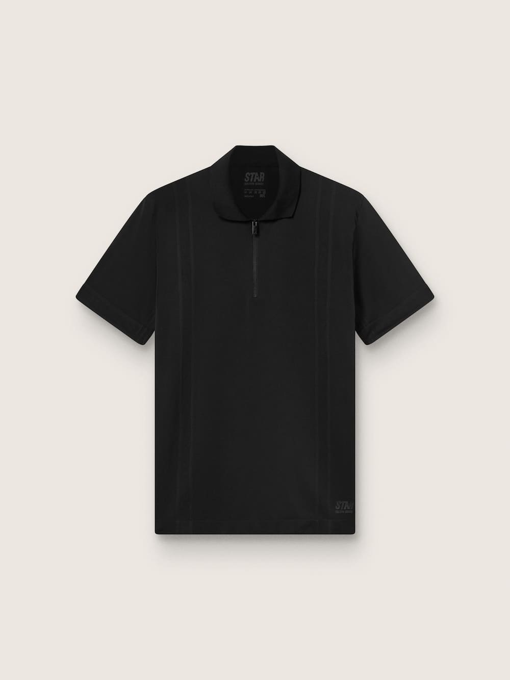 Polo de sport zippé noir pour homme — Golden Goose