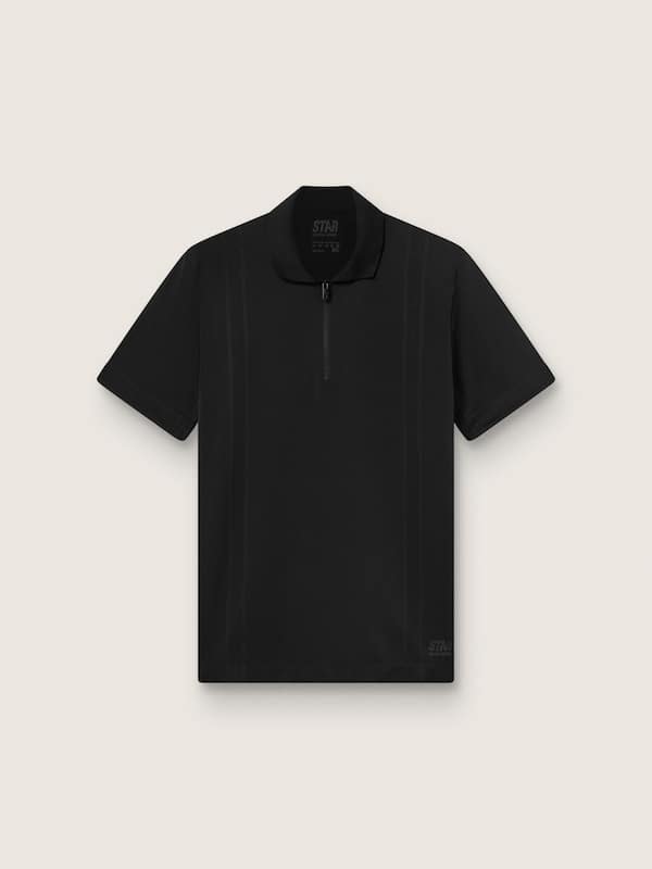 Golden Goose - Men's black sports zipped polo shirt in 