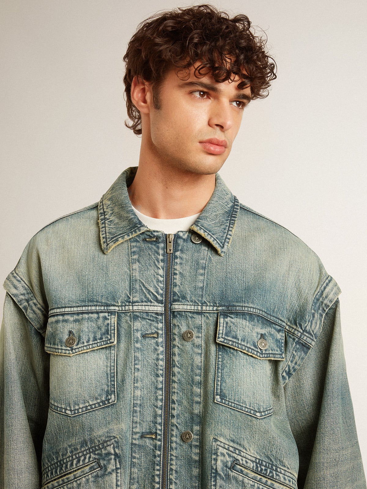 GOLDEN GOOSE DELUXE BLAND ボアデニムジャケット ゴールデングース(GOLDEN GOOSE)ゴールデングース GOLDEN GOOSE