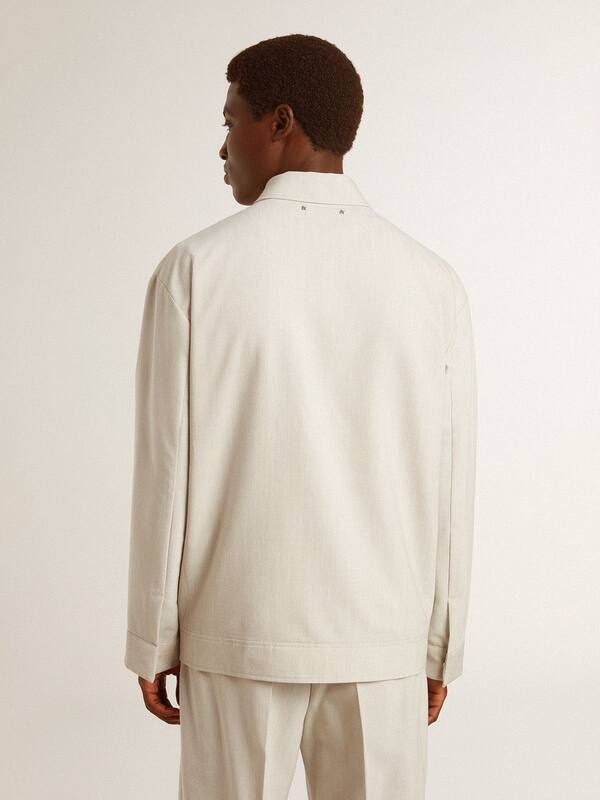 Golden Goose - Men's khaki wool blend coach jacket in 
