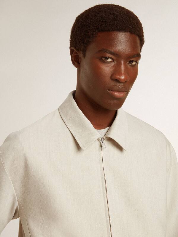 Golden Goose - Men's khaki wool blend coach jacket in 