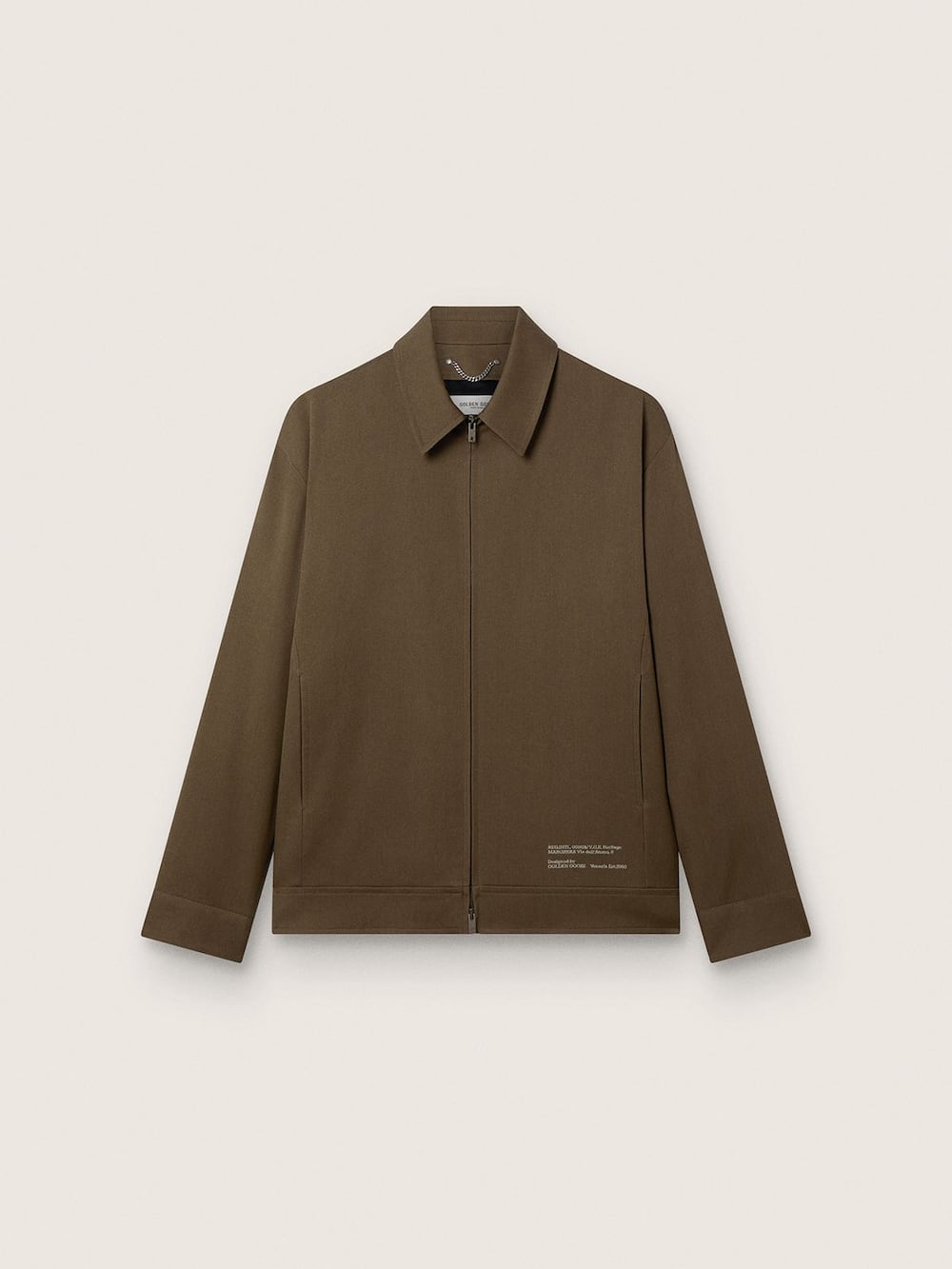 Veste coach pour homme en gabardine de laine avec broderie — Golden Goose