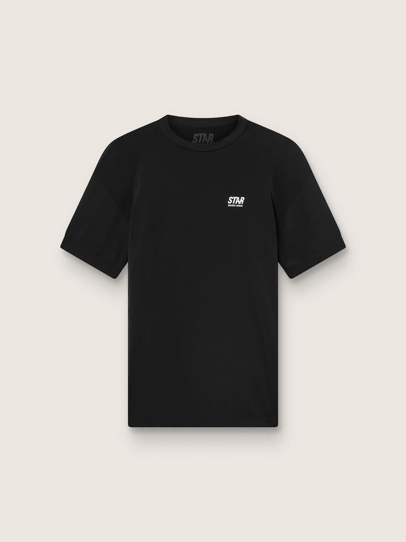 スポーツTシャツ メンズう（ブラック） バックプリント