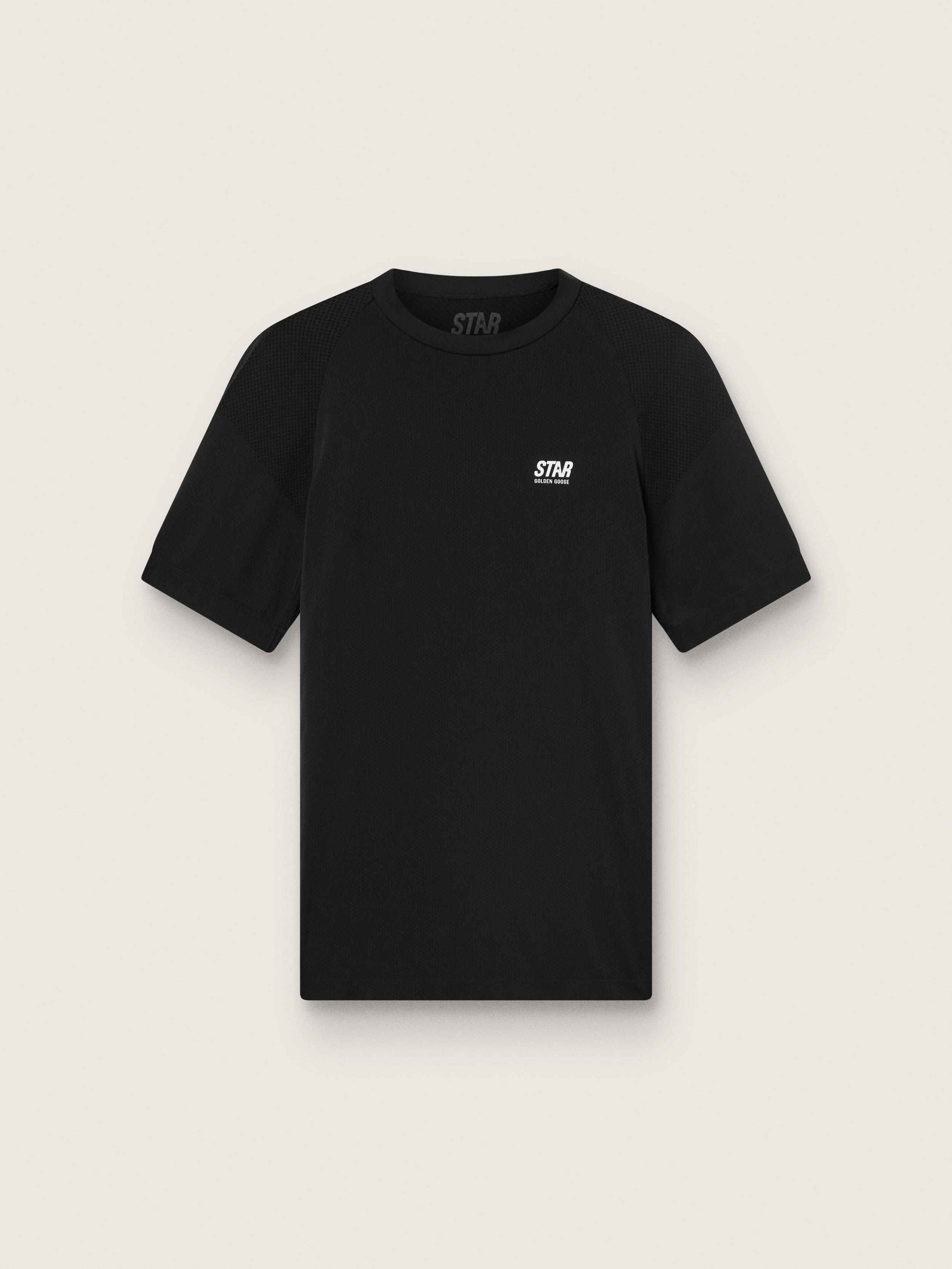 T-shirt de sport noir pour homme avec imprimé dans le dos — Golden Goose