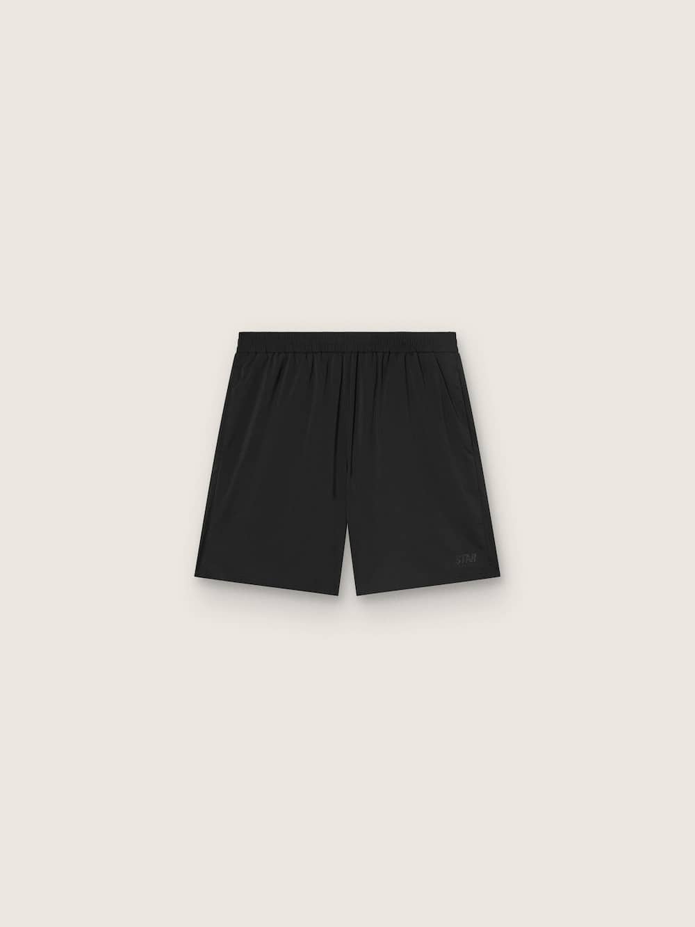 Short de sport noir double épaisseur pour homme — Golden Goose