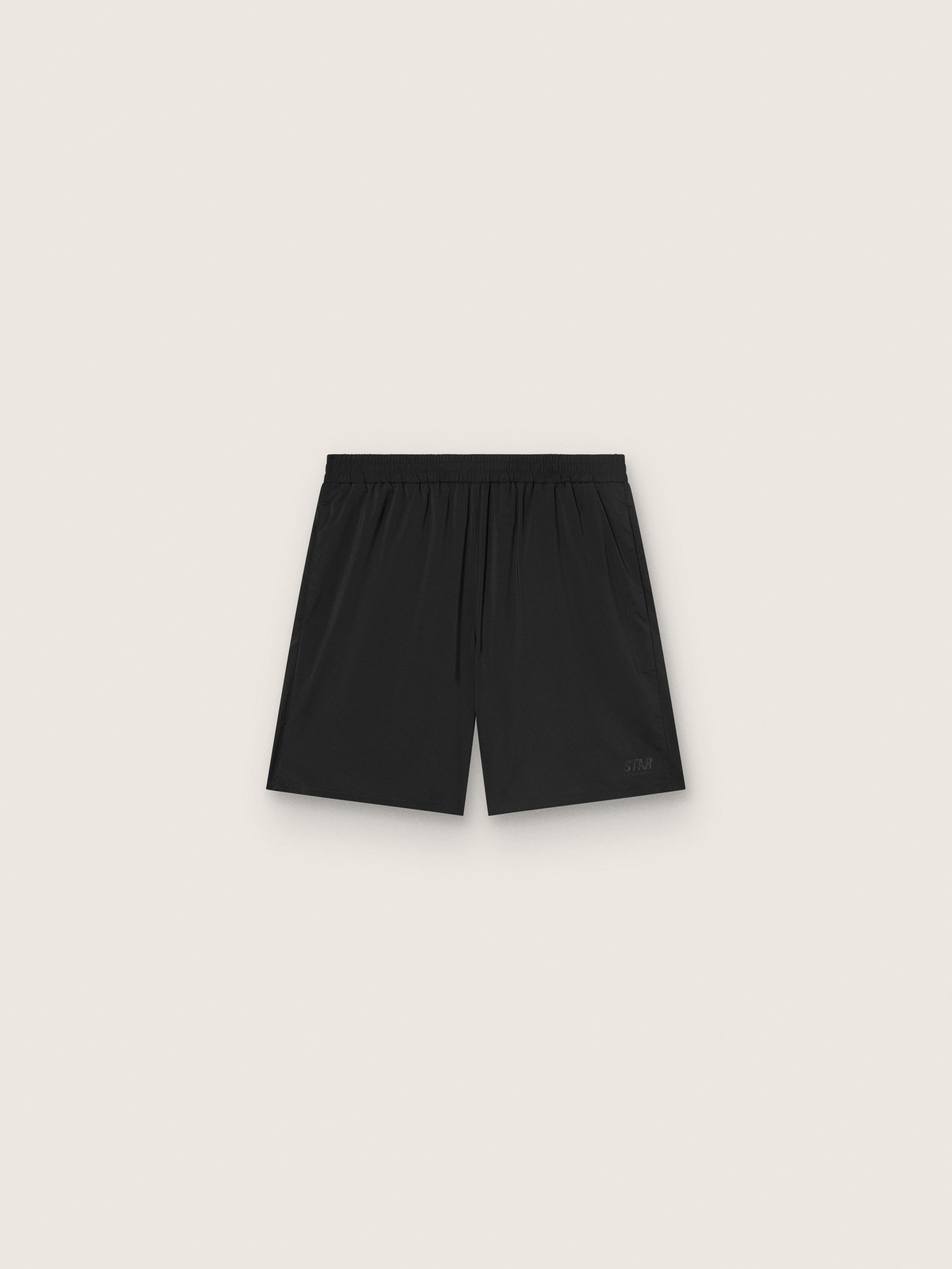 Short de sport noir double épaisseur pour homme — Golden Goose