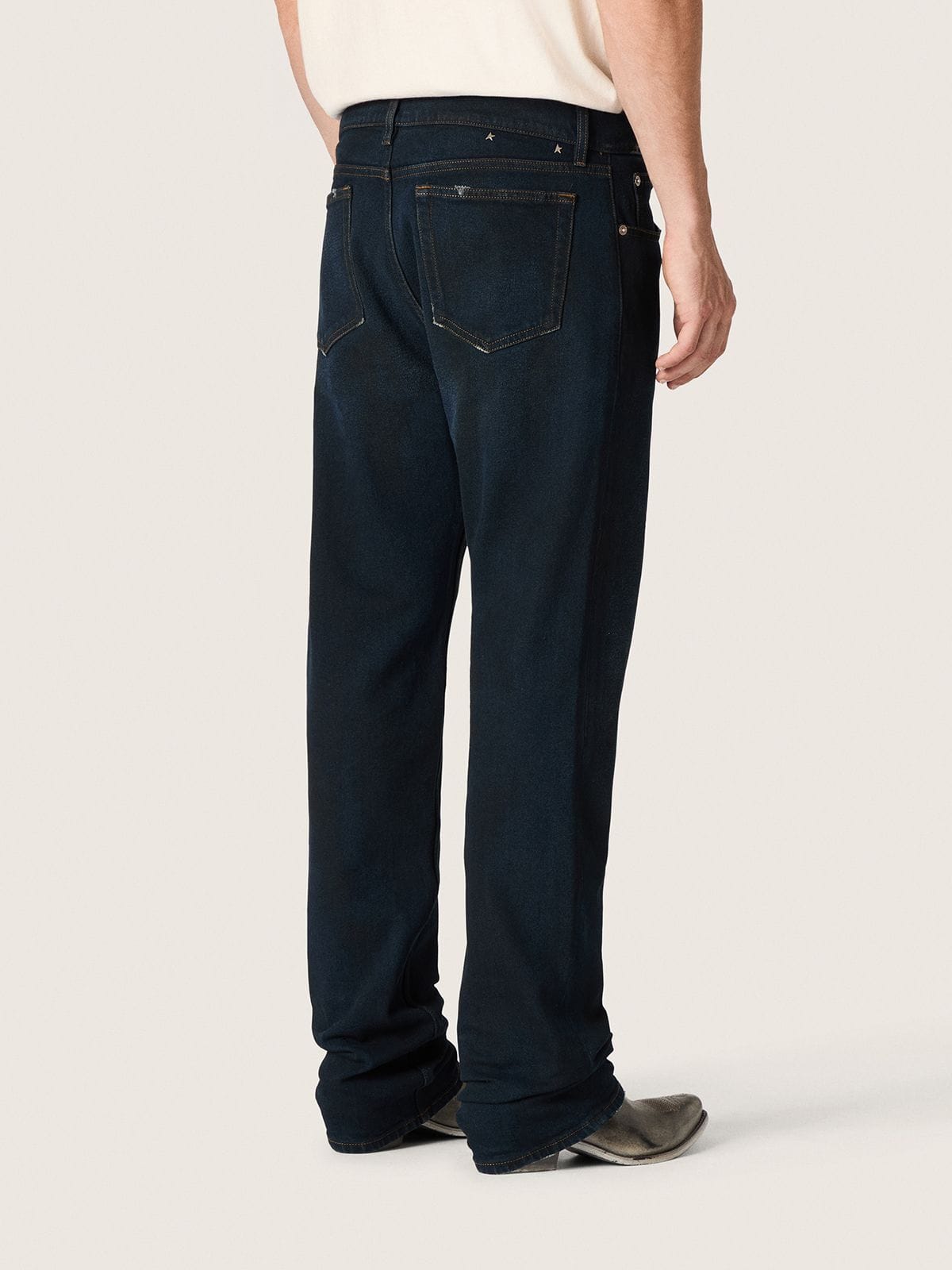 Golden Goose - Men’s slim-fit jeans in dark indigo stretch denim in 