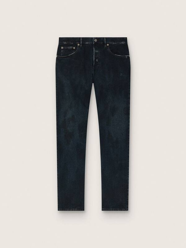 Golden Goose - Men’s slim-fit jeans in dark indigo stretch denim in 