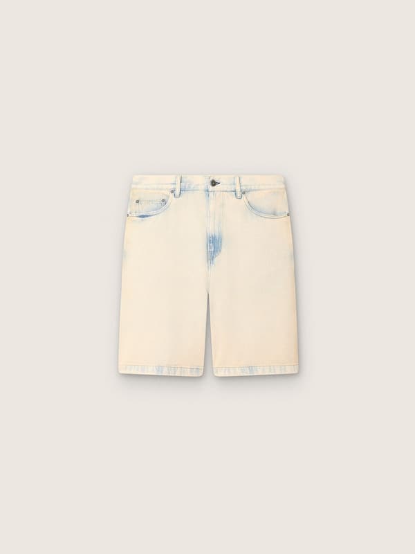 Golden Goose - Men's Bermuda shorts in light sand-colored denim in 