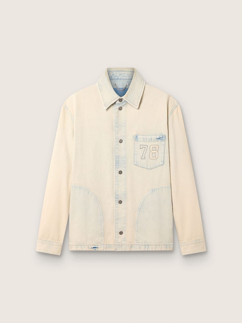 Veste de travail pour homme en denim sable clair — Golden Goose