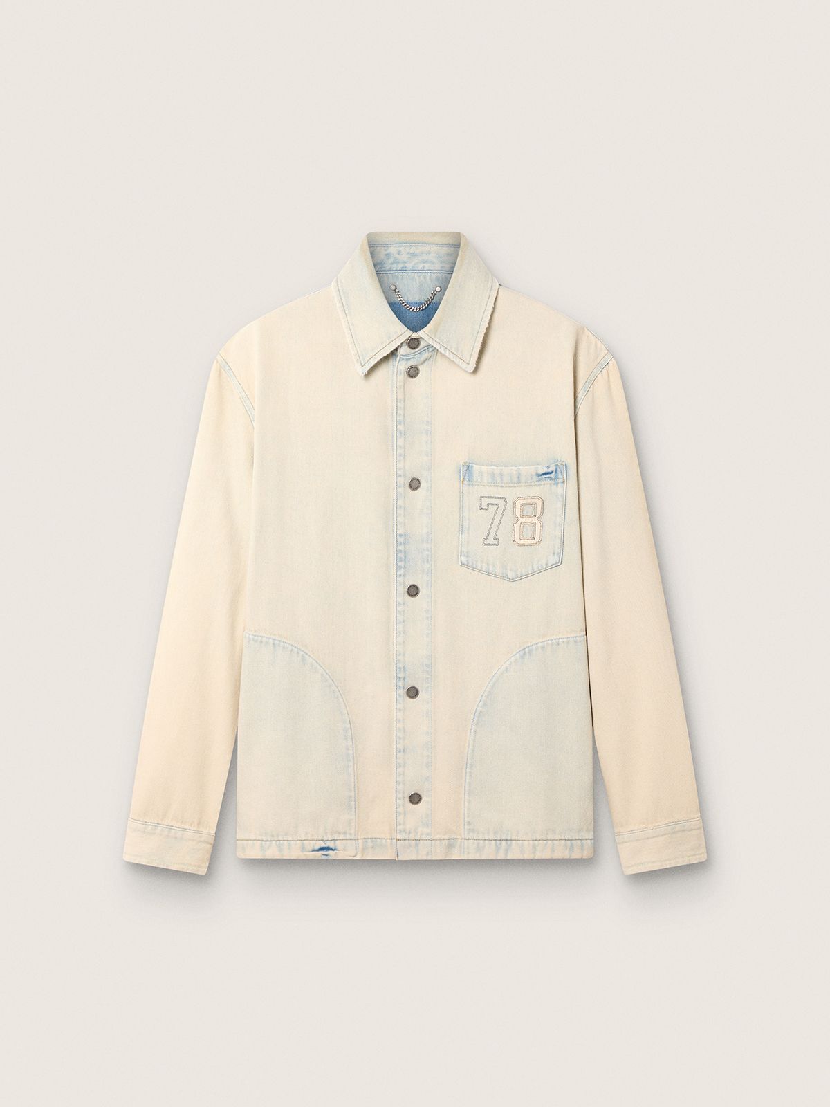 Veste de travail pour homme en denim sable clair — Golden Goose