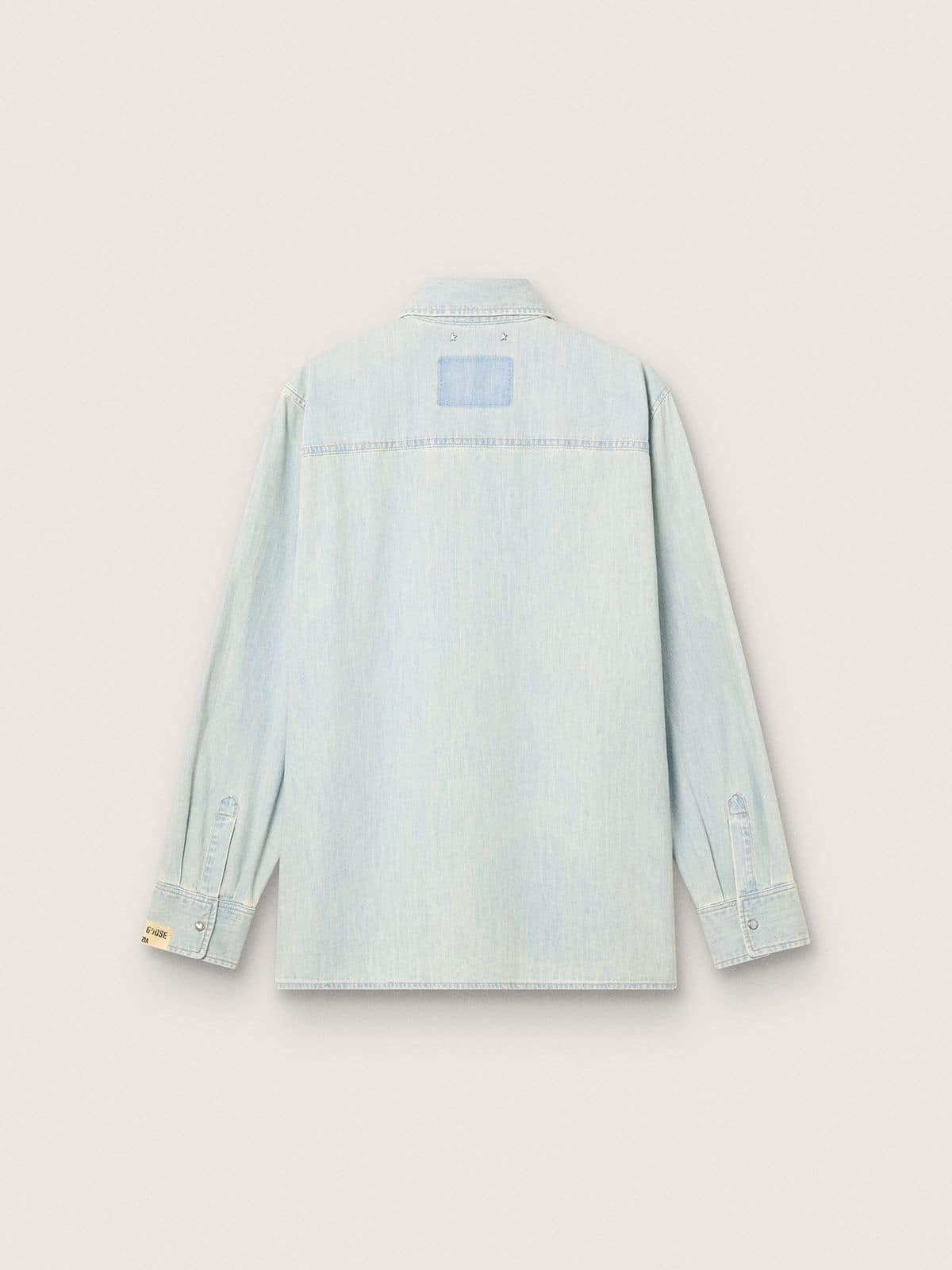 Camisa overshirt Masculina de jeans azul-claro