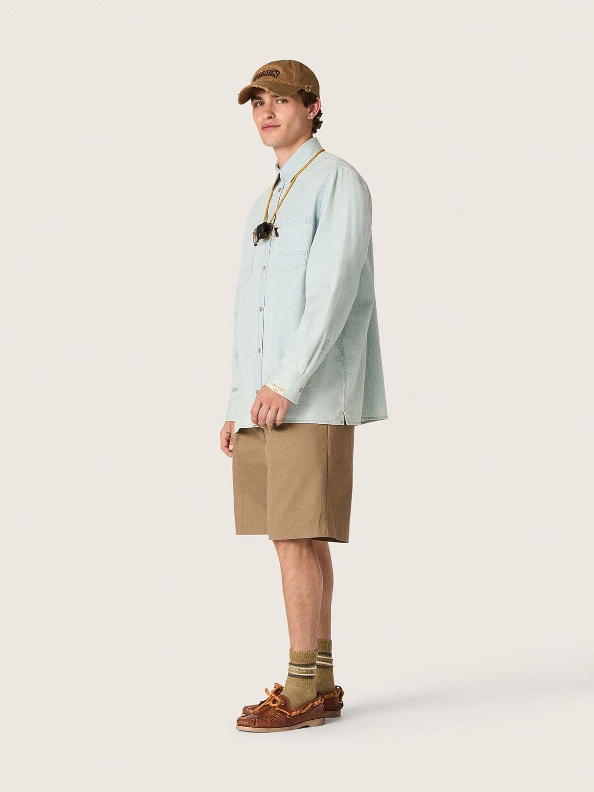 Golden Goose - Men&rsquo;s overshirt in light blue denim in 