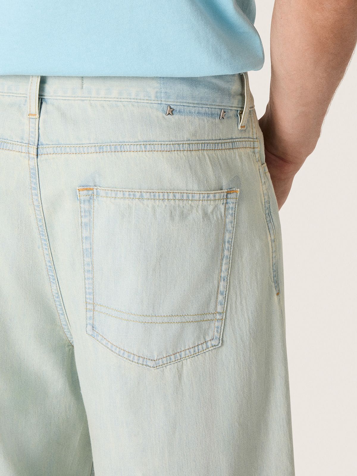 Golden Goose - Men&rsquo;s jeans in light blue denim in 