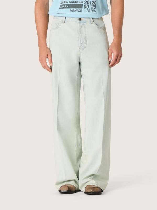 Golden Goose - Men&rsquo;s jeans in light blue denim in 
