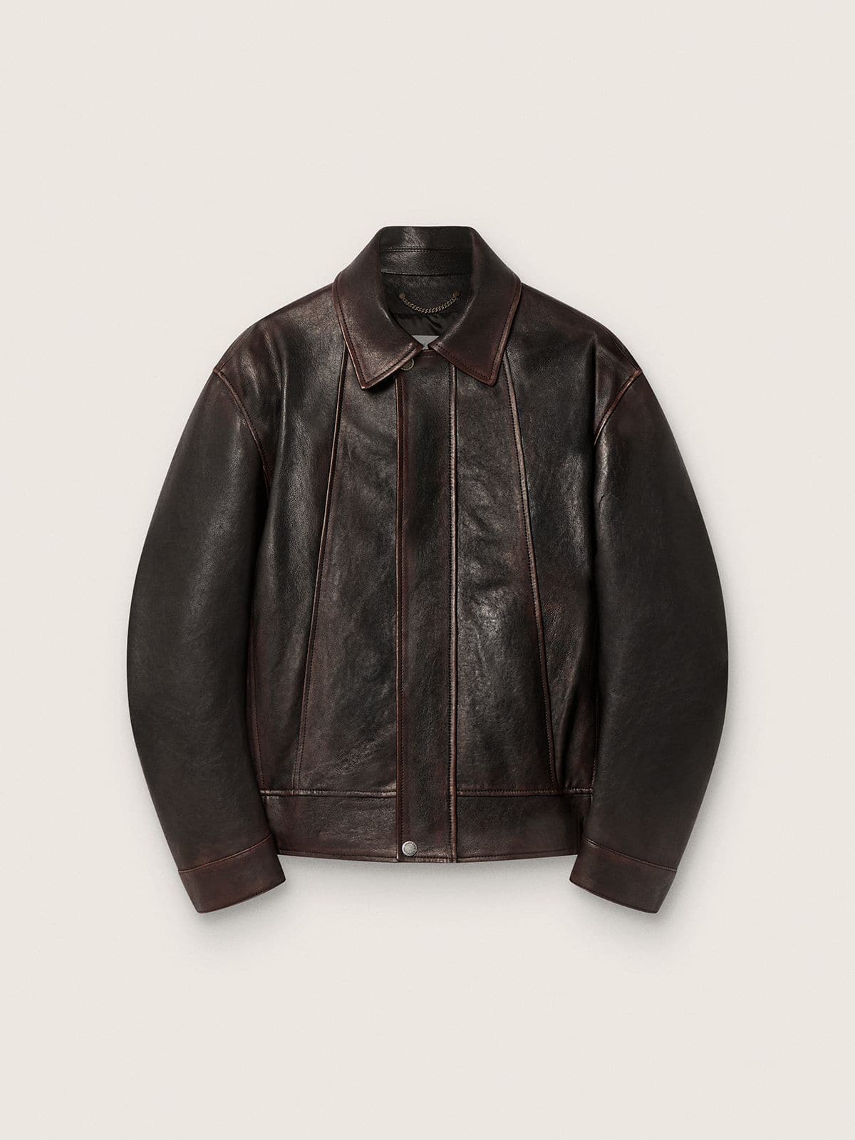 Golden Goose - Men’s bomber jacket in burgundy nappa leather in 