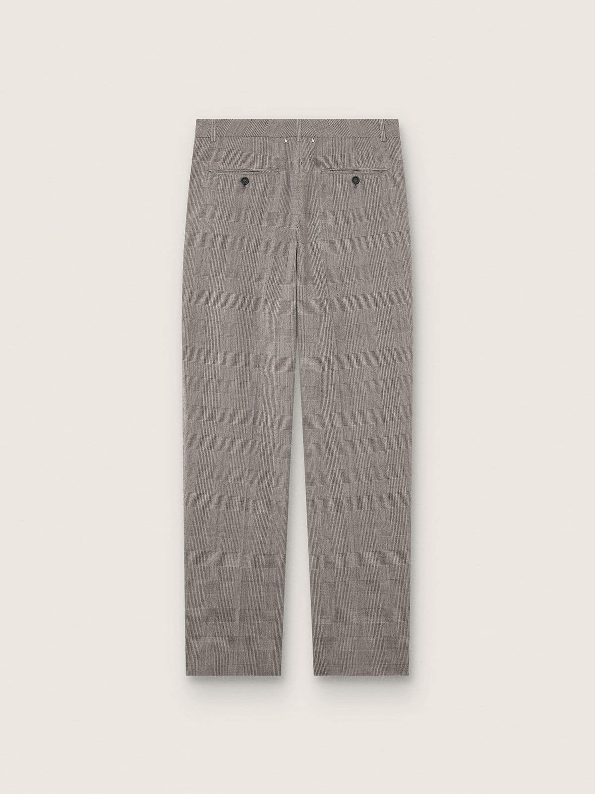 Golden Goose - Men’s slim-fit pants in gray Prince of Wales check in 