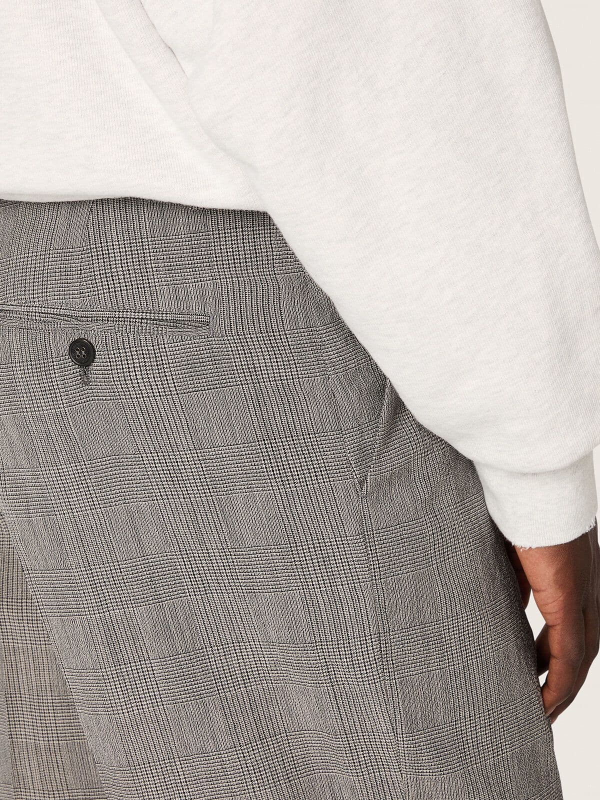 Golden Goose - Men’s slim-fit pants in gray Prince of Wales check in 