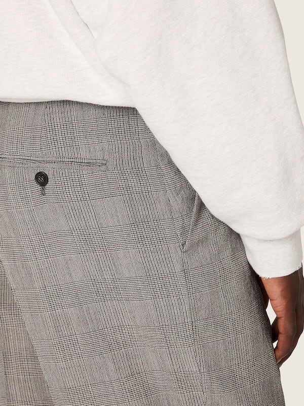 Golden Goose - Men’s slim-fit pants in gray Prince of Wales check in 